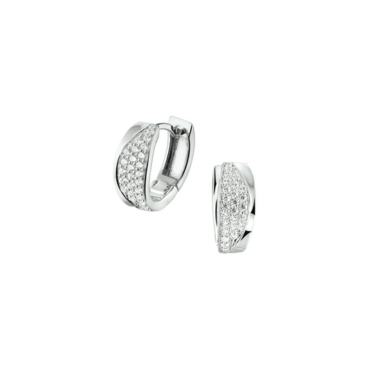 klapoorringen zirkonia zilver gerhodineerd