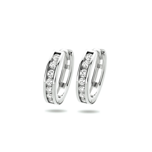 klapoorringen zirkonia zilver gerhodineerd