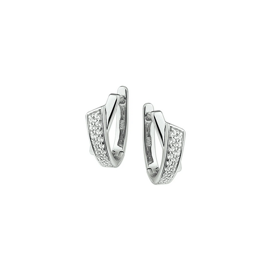 klapoorringen zirkonia zilver gerhodineerd