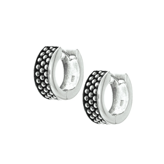 klapoorringen zwart epoxy zilver gerhodineerd