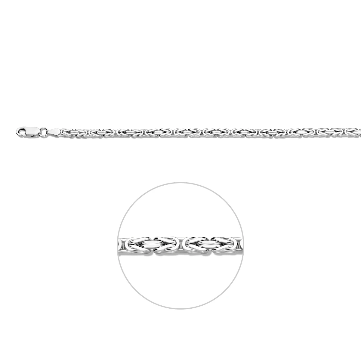konings 3,5 mm zilver wit