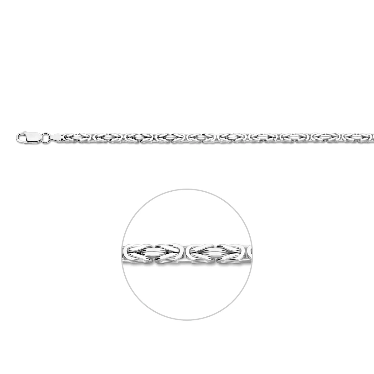 konings 4,0 mm zilver wit
