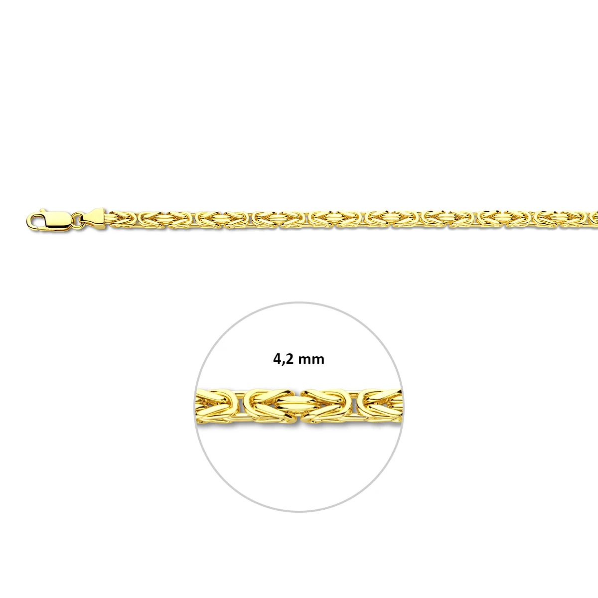 konings 4,2 mm massief 14K geelgoud
