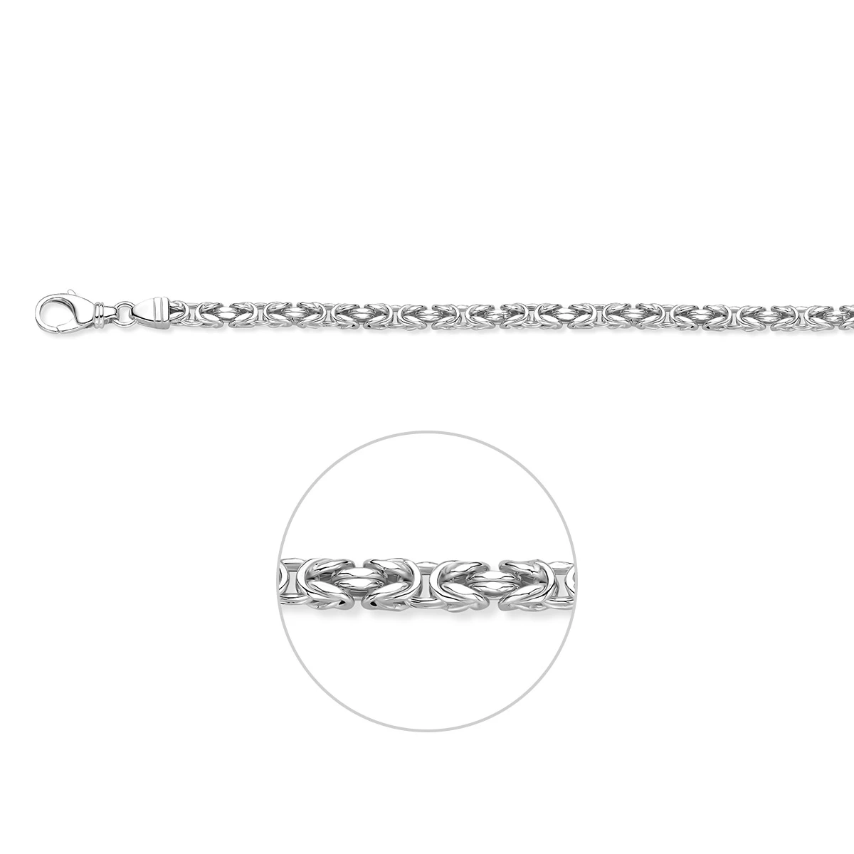 konings 4,7 mm zilver wit