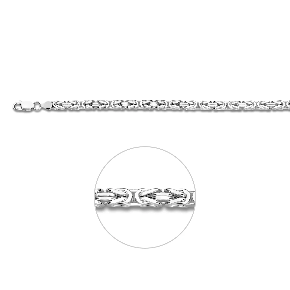 konings 5,0 mm zilver wit