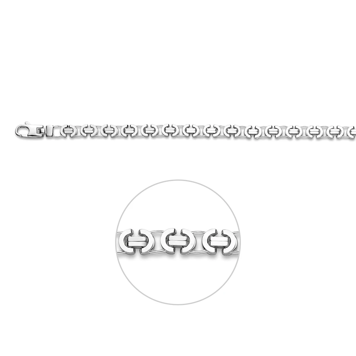 konings 5,5 mm zilver wit
