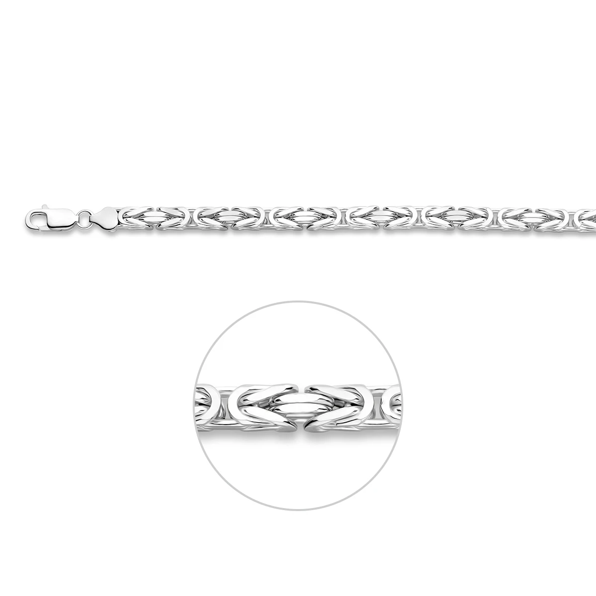 konings 6,0 mm zilver wit