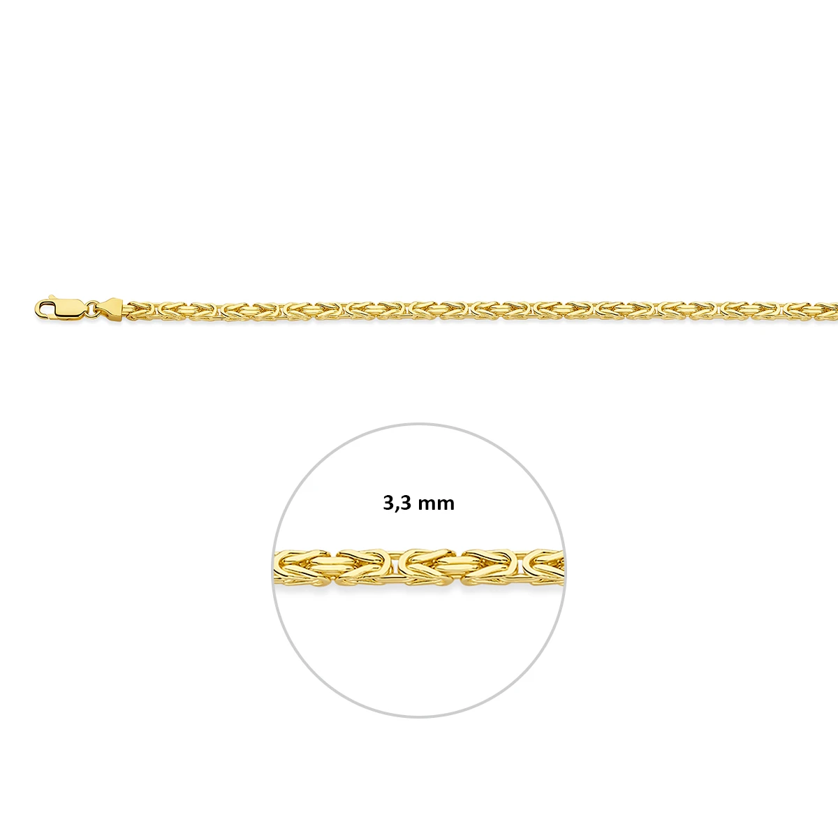 konings massief 3,3 mm 14K geelgoud