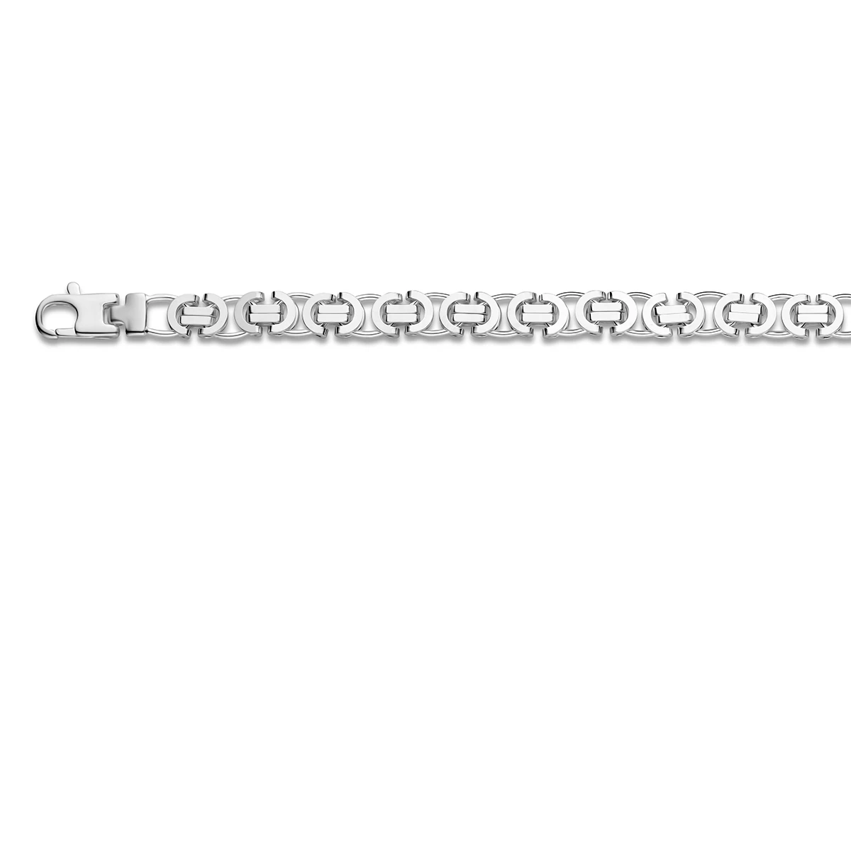 konings plat 7,5 mm zilver wit