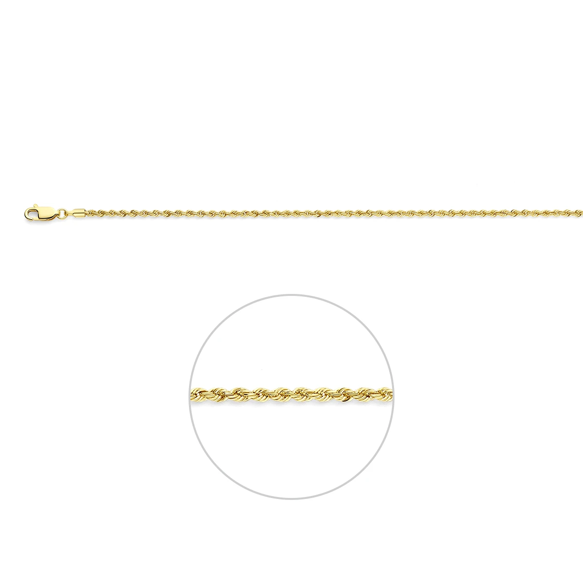 koord 2,1 mm 14K geelgoud