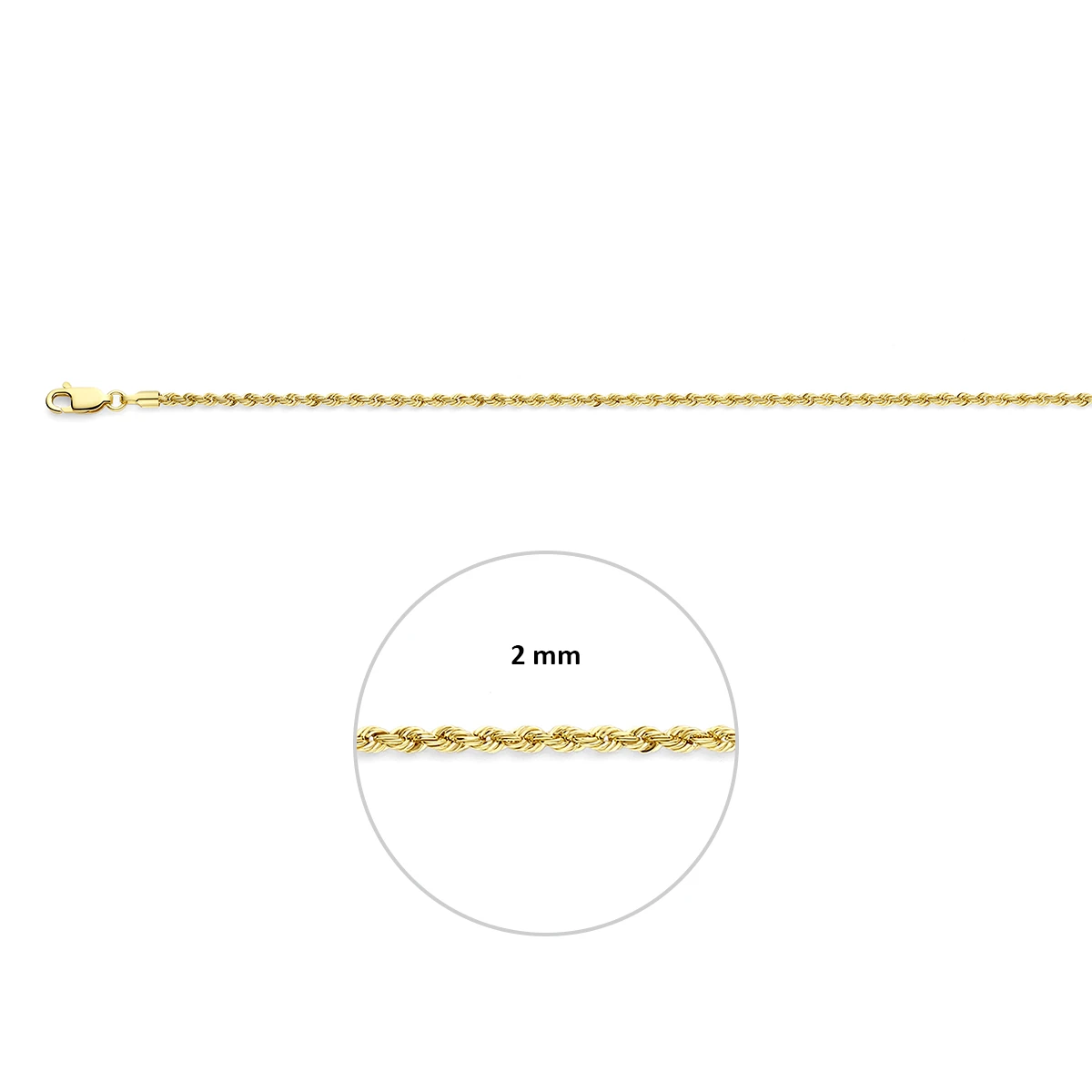 koord 2,1 mm 14K geelgoud