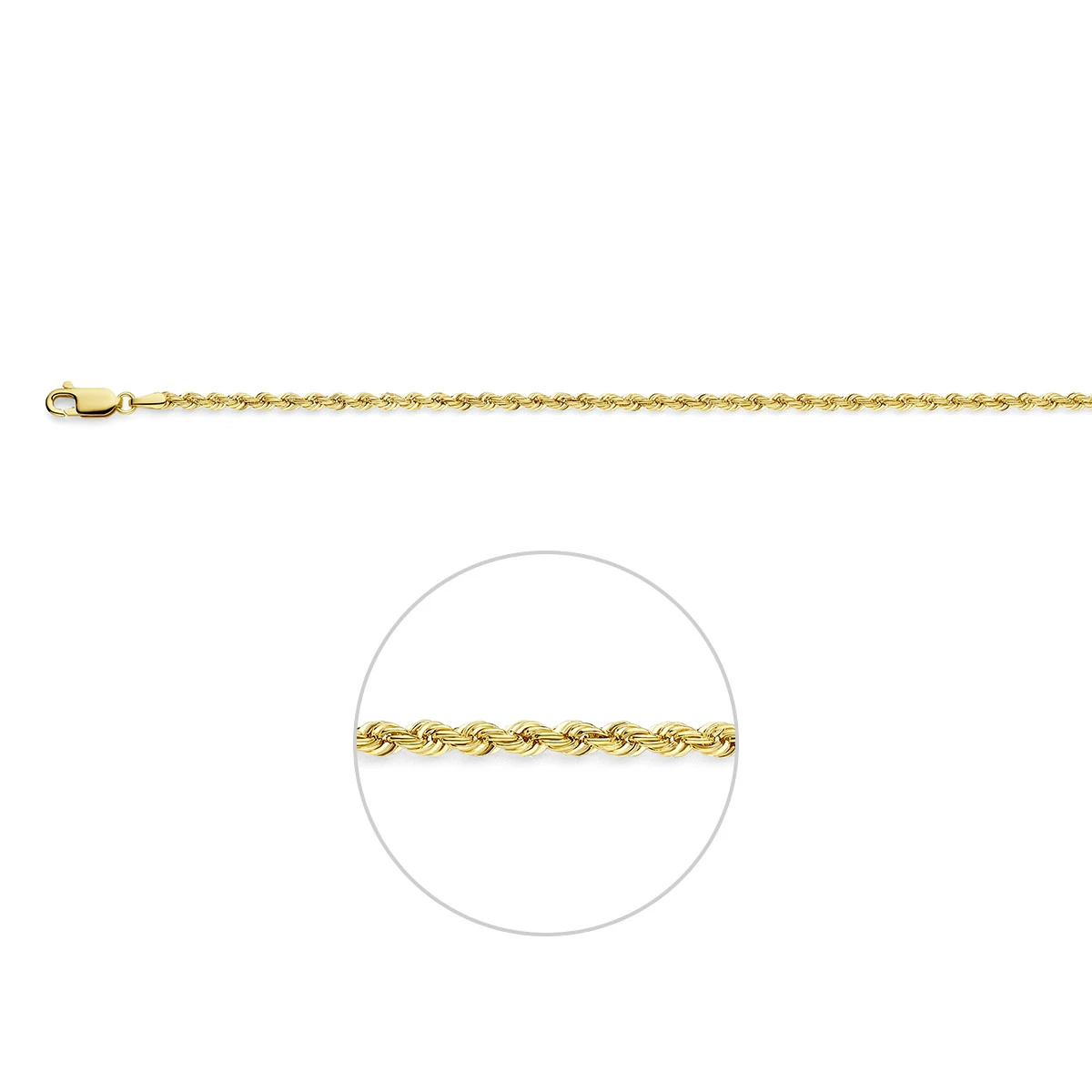 koord 2,7 mm 14K geelgoud