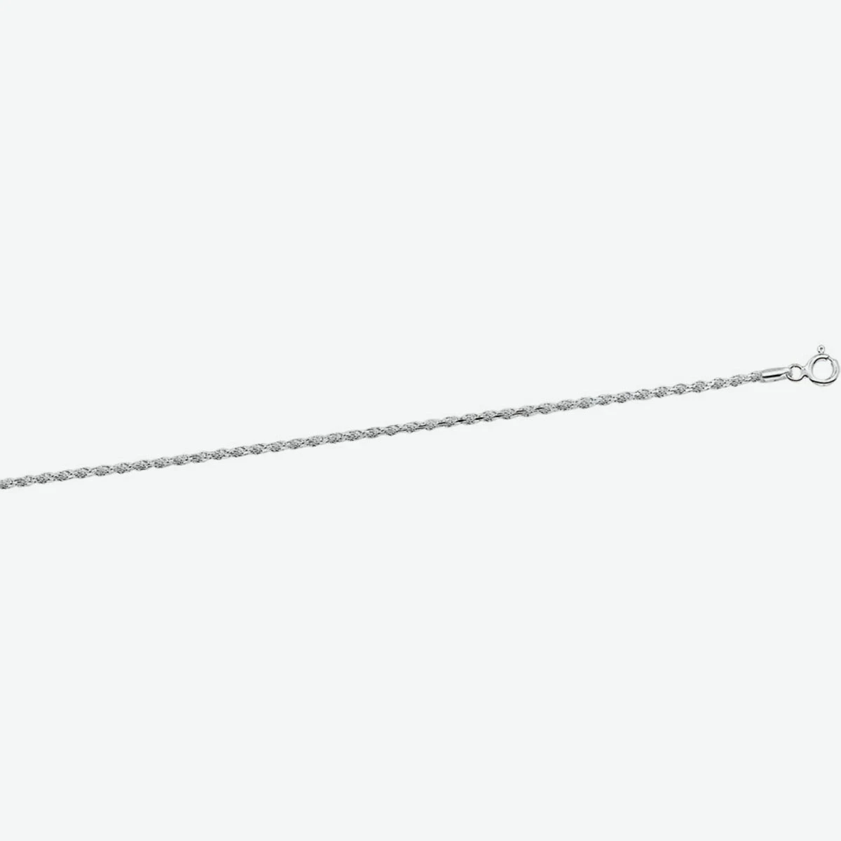 koord gediamanteerd 1,9 mm zilver wit
