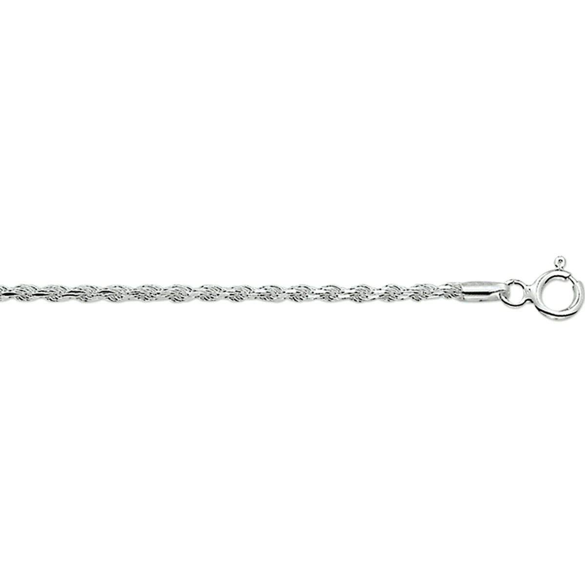 koord gediamanteerd 1,9 mm zilver wit
