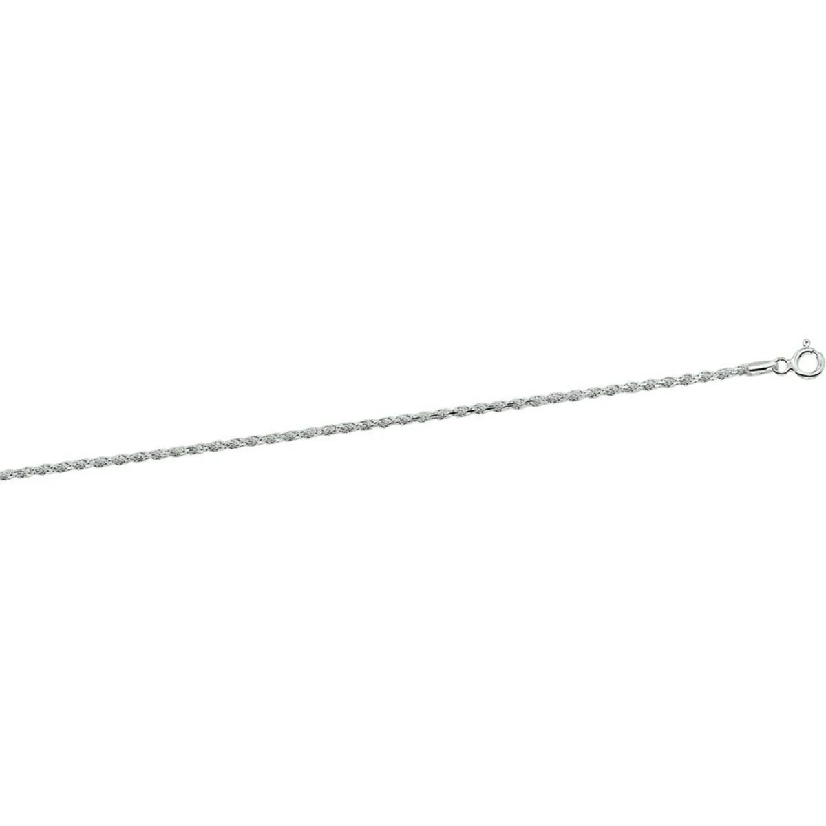 koord gediamanteerd 1,9 mm zilver wit