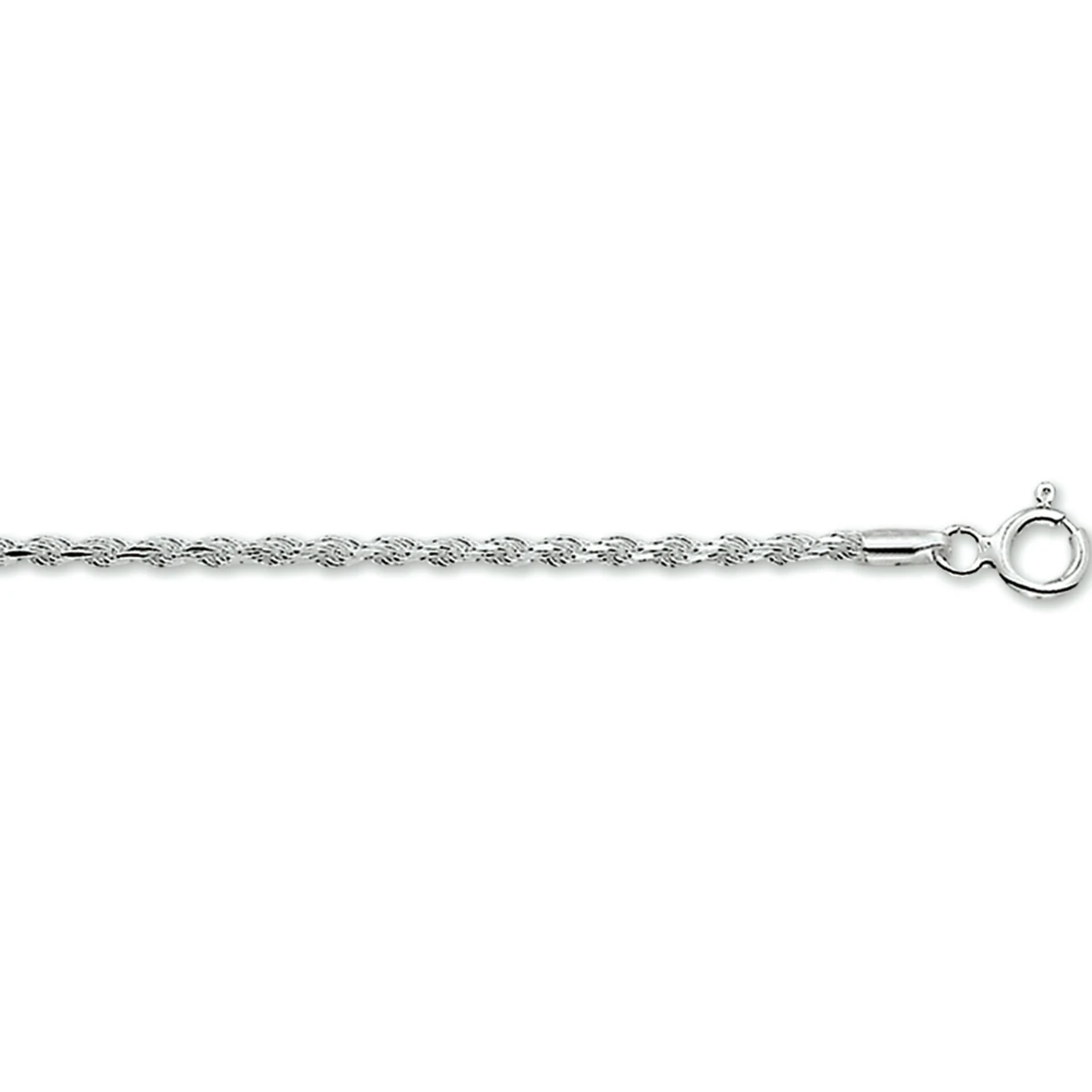 koord gediamanteerd 1,9 mm zilver wit