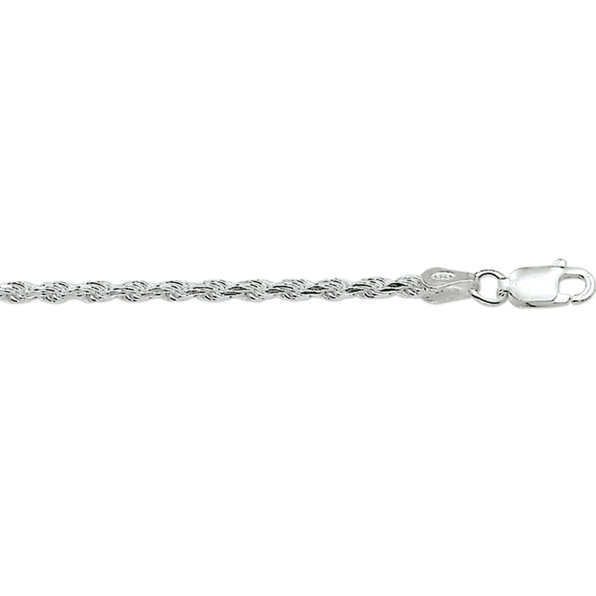 koord gediamanteerd 2,8 mm zilver wit