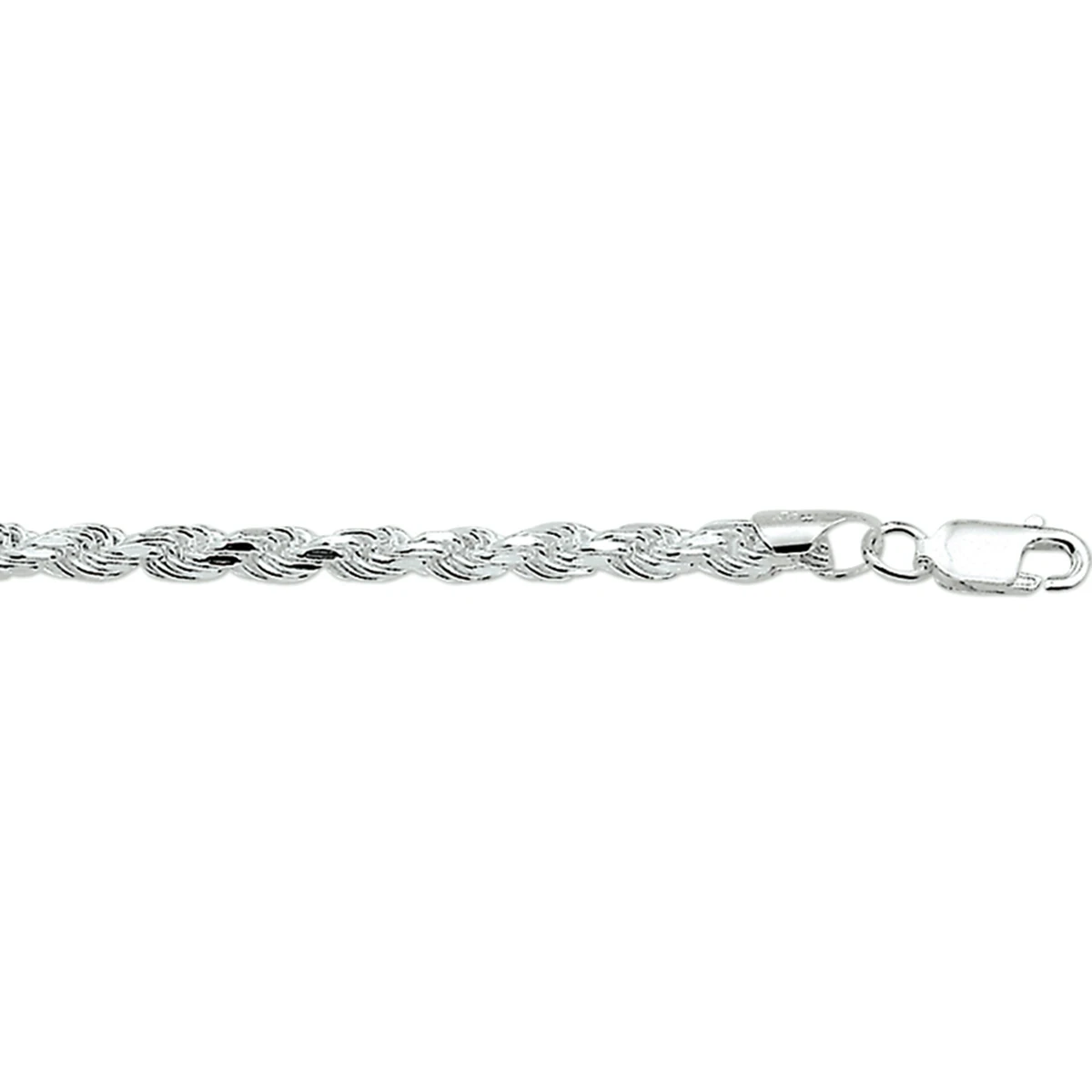 koord gediamanteerd 3,2 mm zilver wit