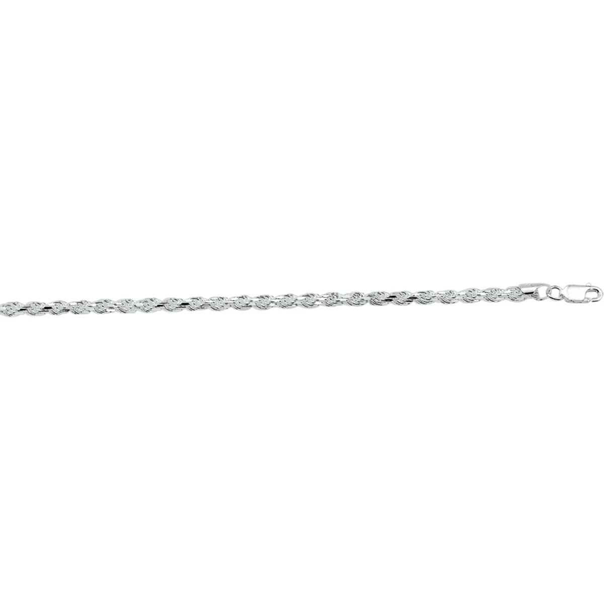 koord gediamanteerd 3,2 mm zilver wit