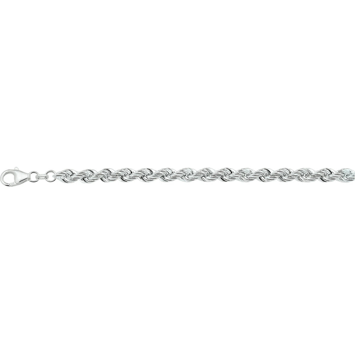 koord massief 5 mm zilver wit