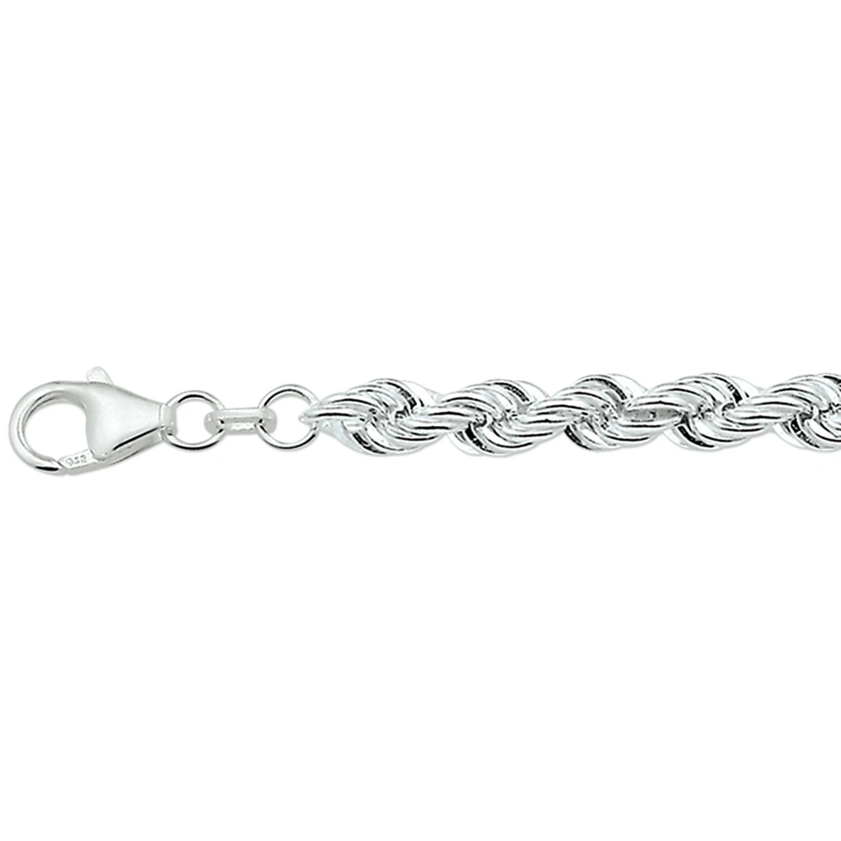 koord massief 5 mm zilver wit