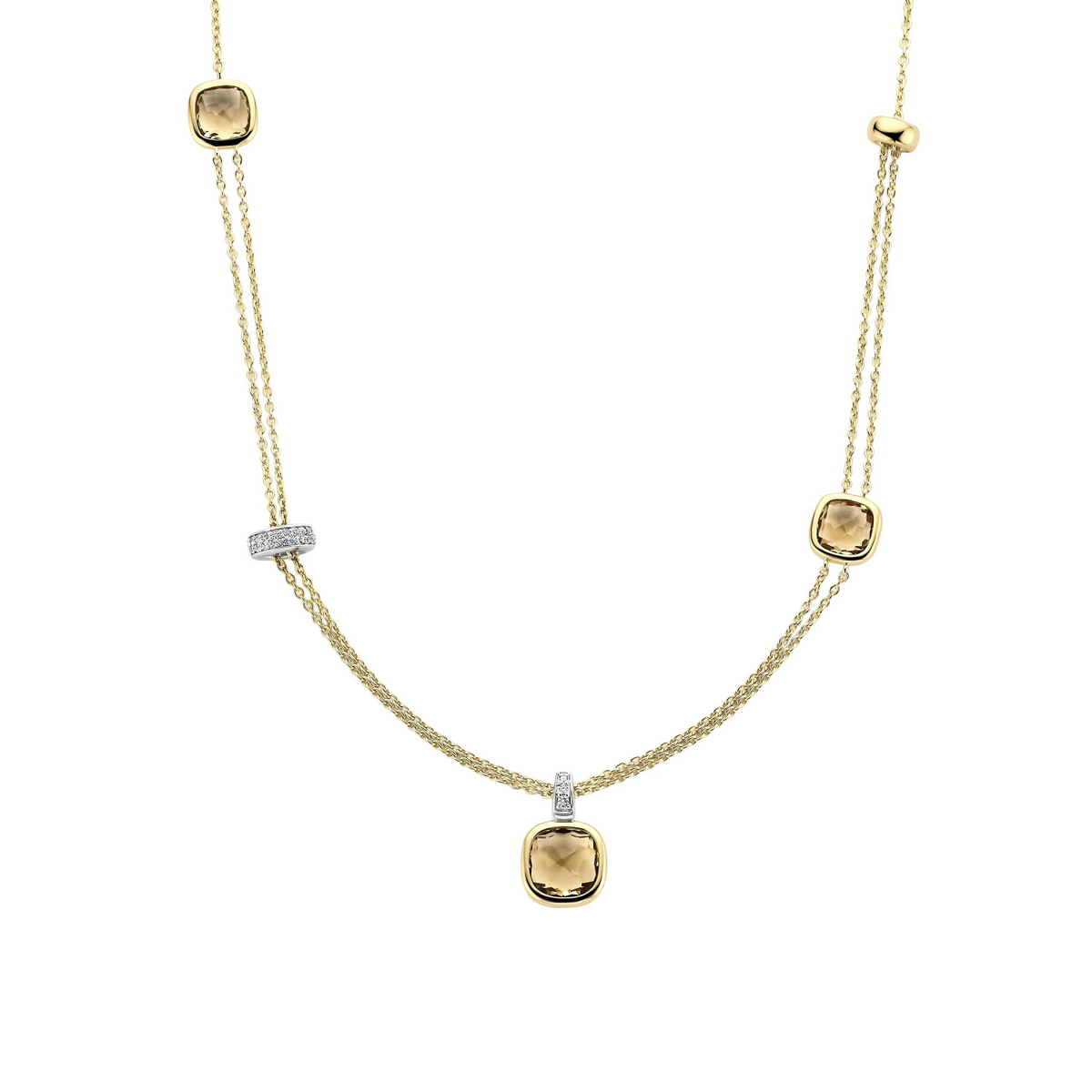 Layered Cushion Ketting Geel