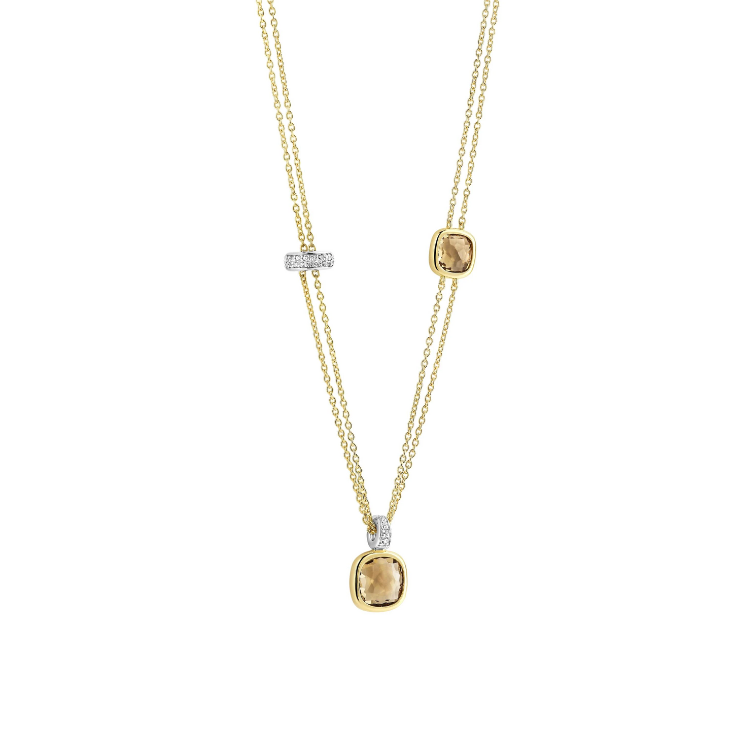 Layered Cushion Ketting Geel