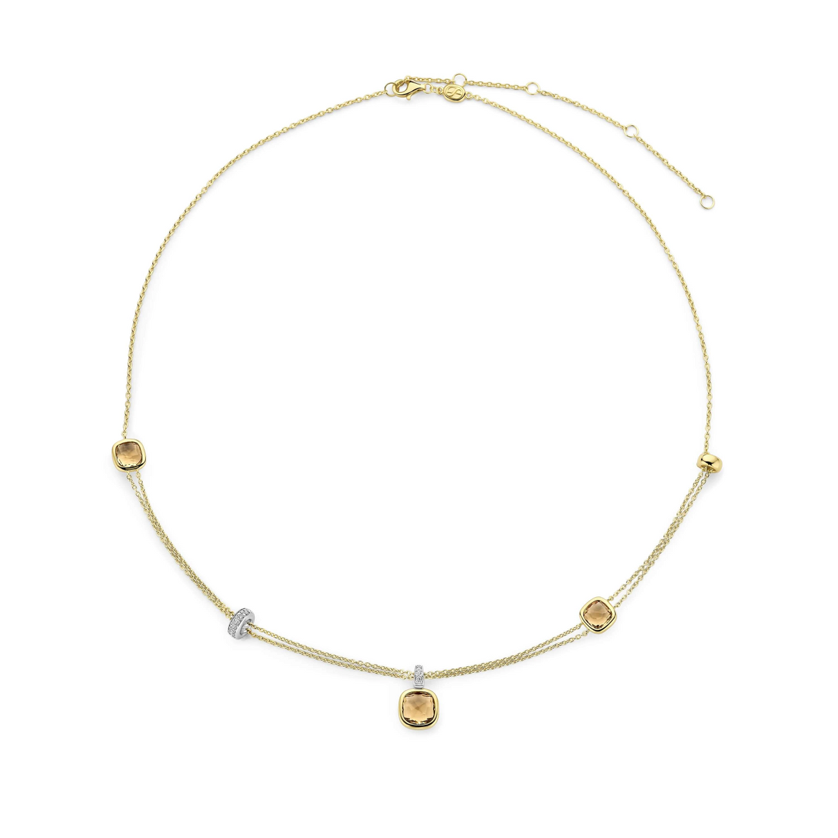 Layered Cushion Ketting Geel