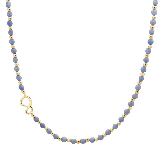 Link Necklace | Gold - Blue Aventurine 42cm