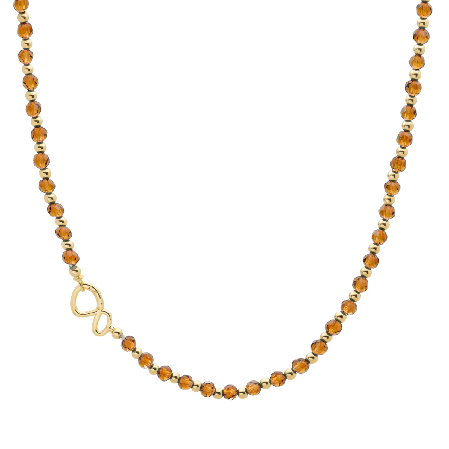 Link Necklace | Gold - Citrine Quartz - 45cm