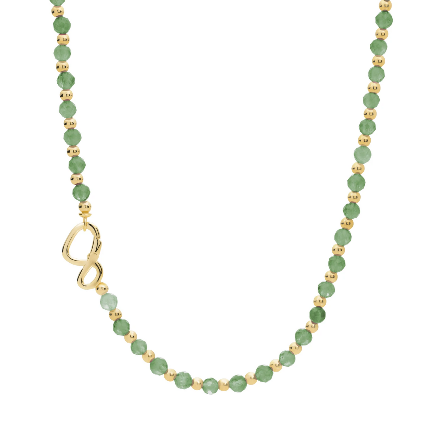 Link Necklace | Gold - Green Aventurine 42cm