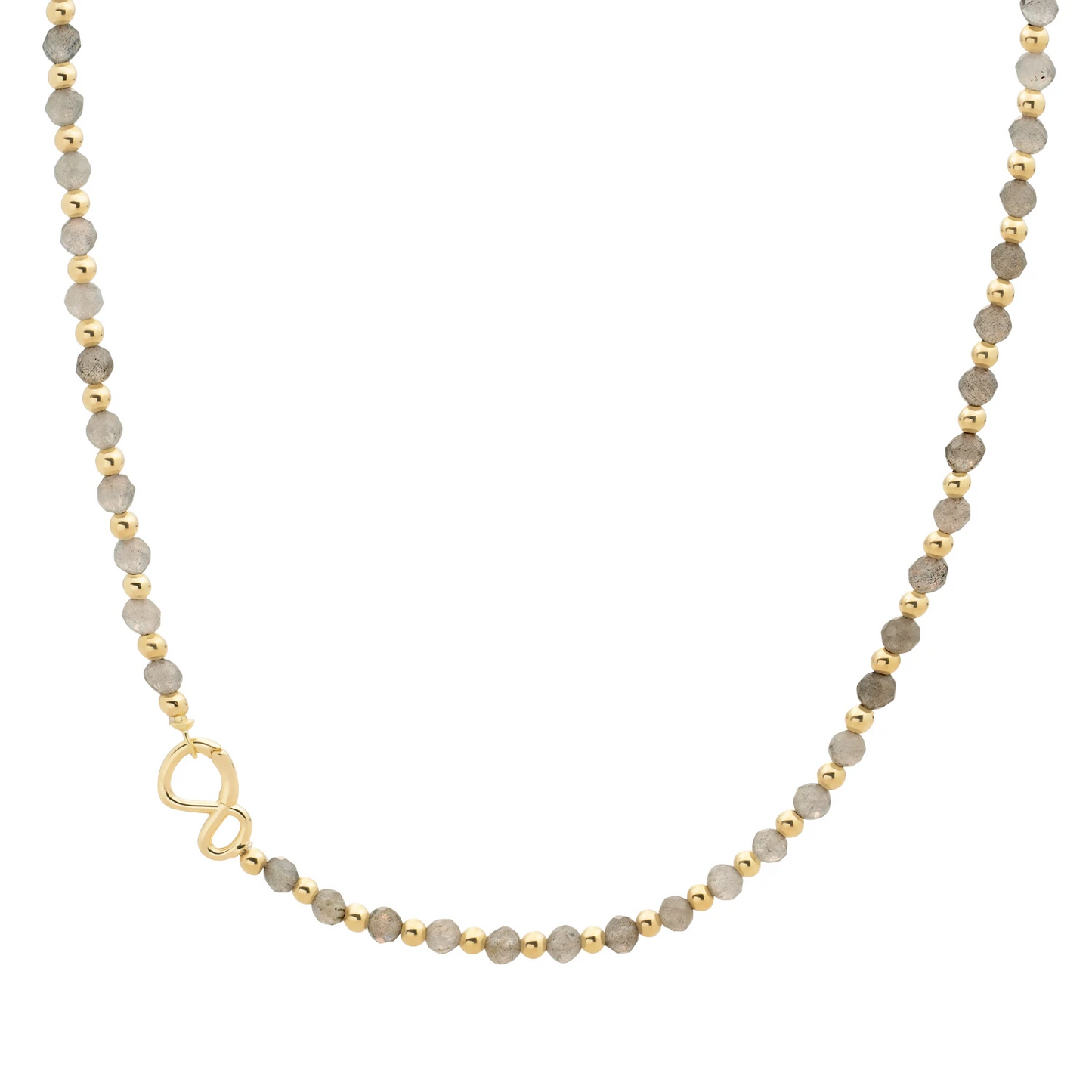 Link Necklace | Gold - Labradorite 42cm