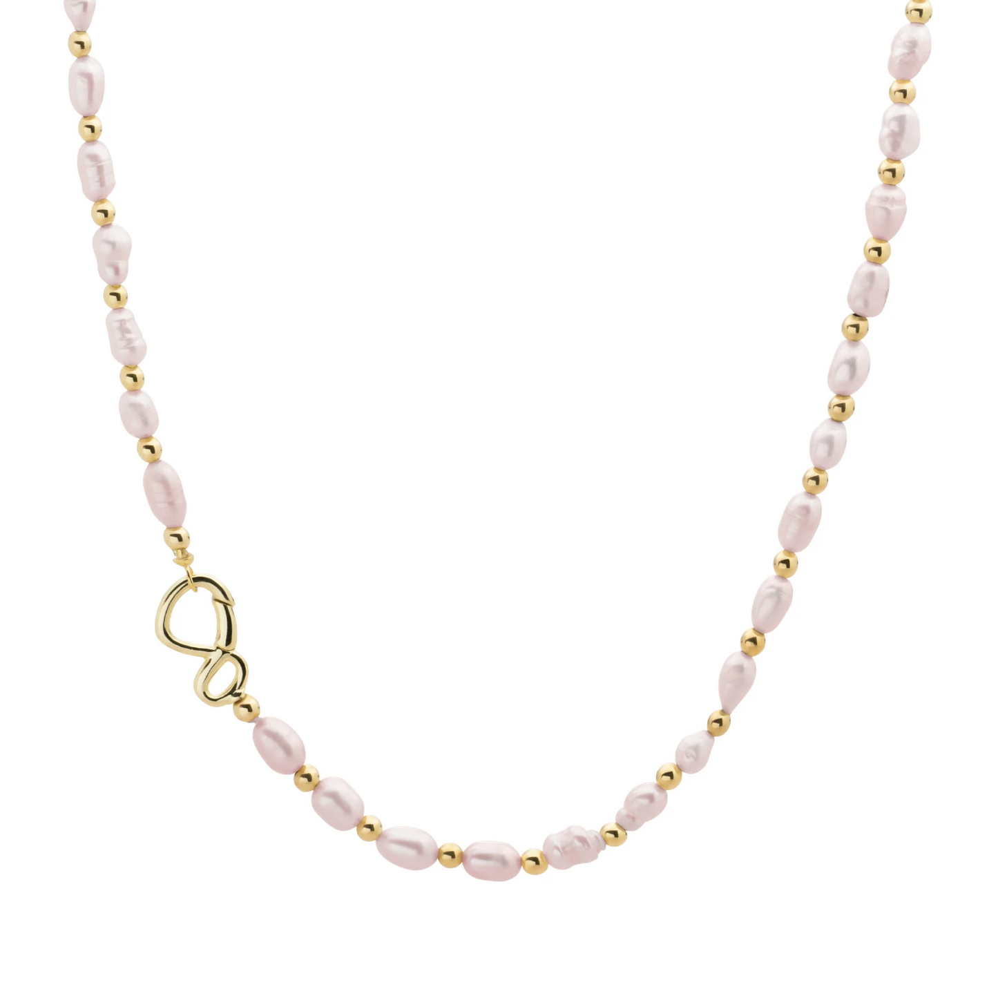 Link Necklace | Gold - Lavender Pearl 42cm