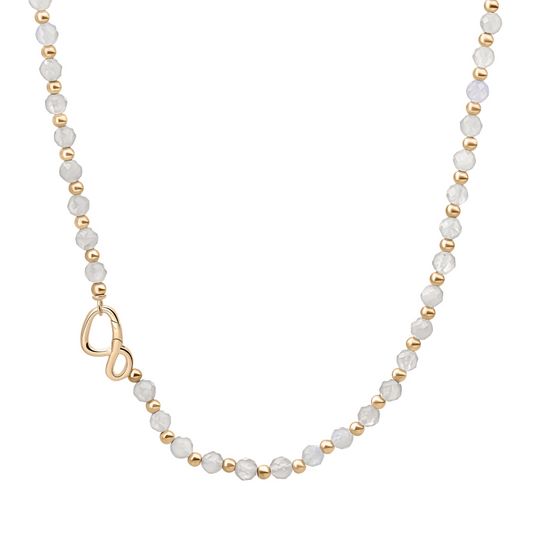 Link Necklace | Gold - Moonstone 42cm