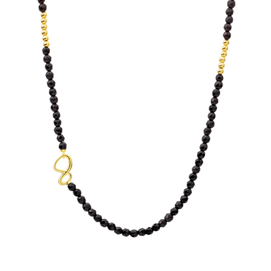 Link Necklace - Gold - Onyx