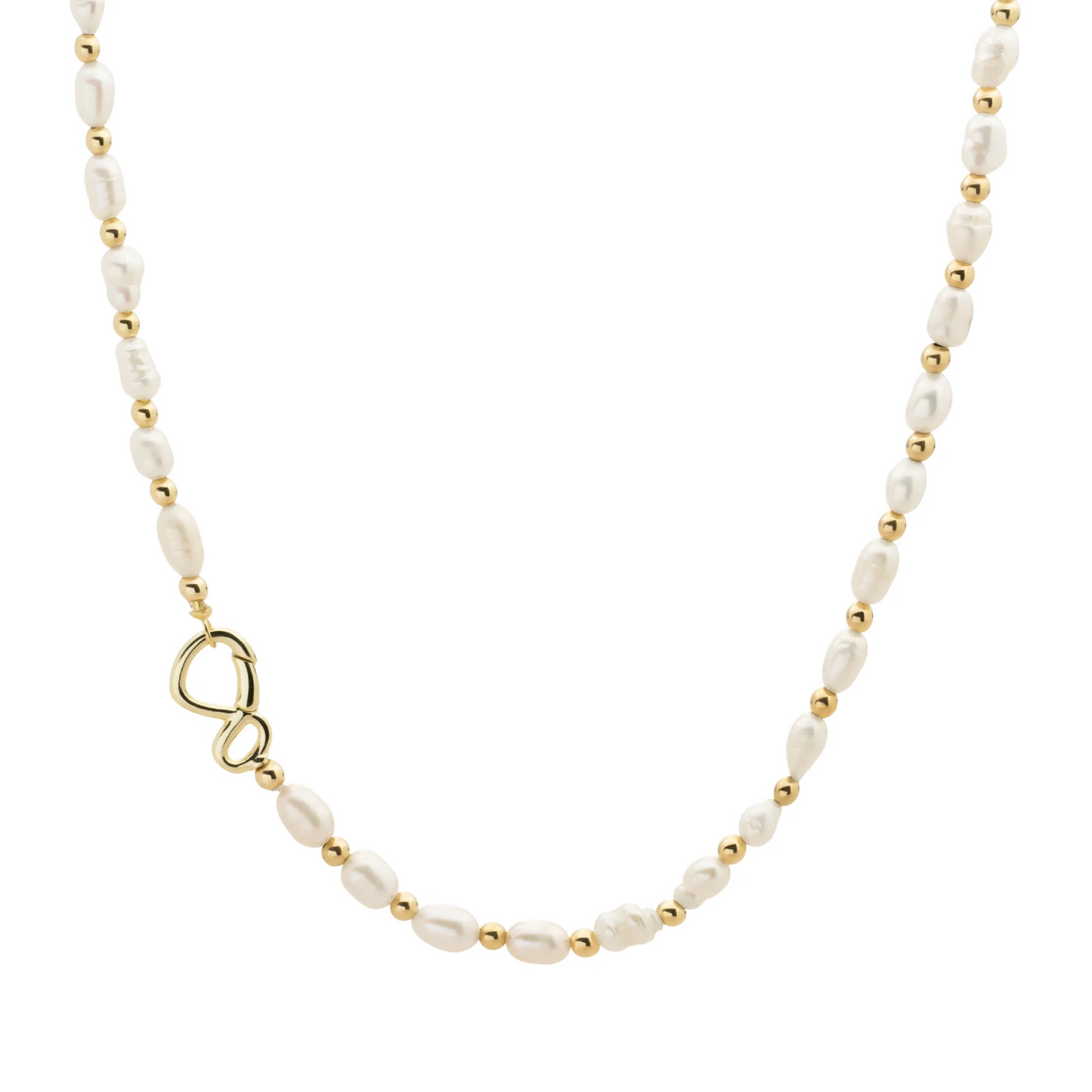 Link Necklace | Gold - Pearl - 45cm