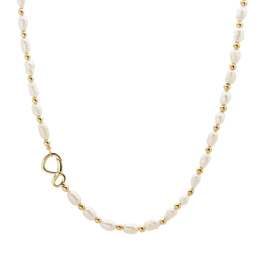 Link Necklace | Gold - Pearl - 45cm