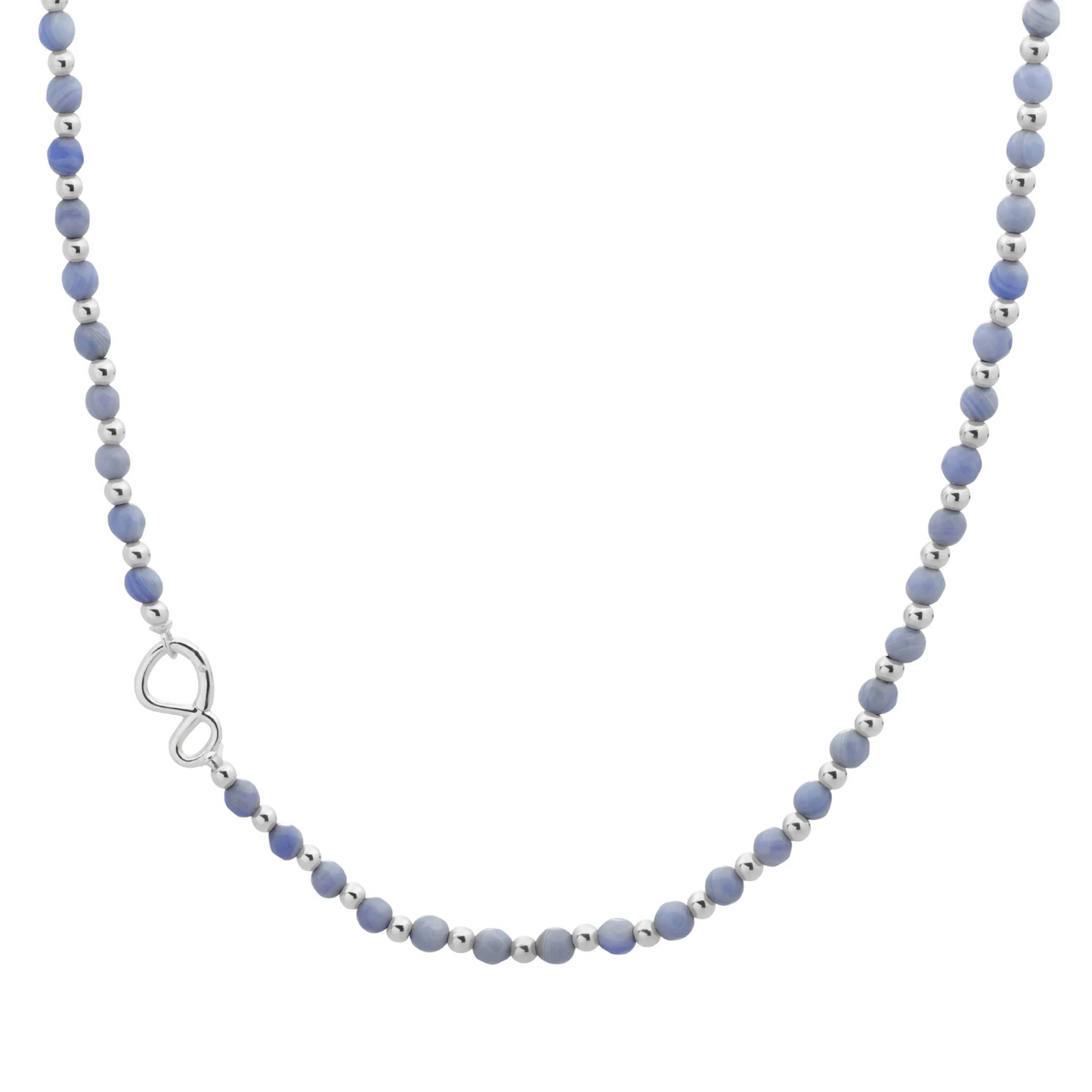 Link Necklace | Silver - Blue Aventurine 42cm