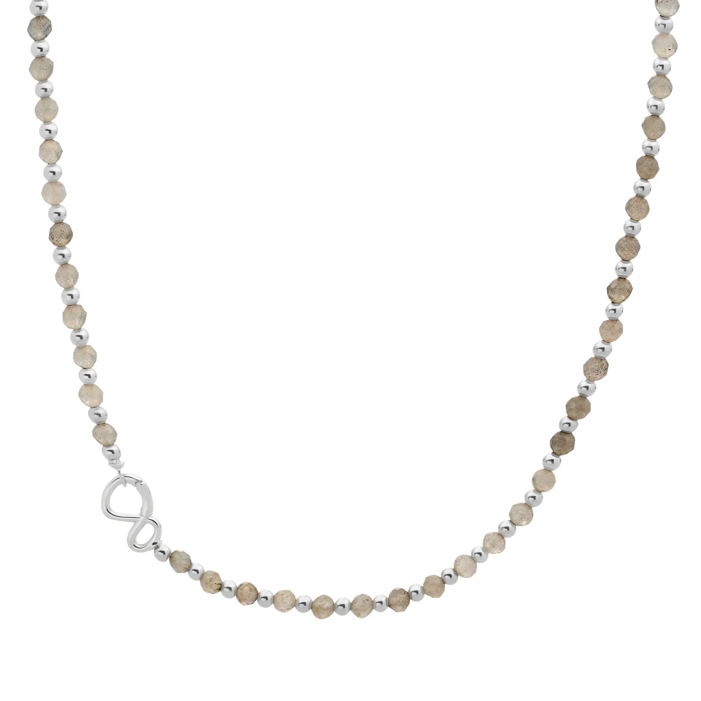 Link Necklace | Silver - Labradorite 42cm