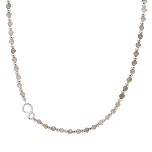 Link Necklace | Silver - Labradorite 42cm