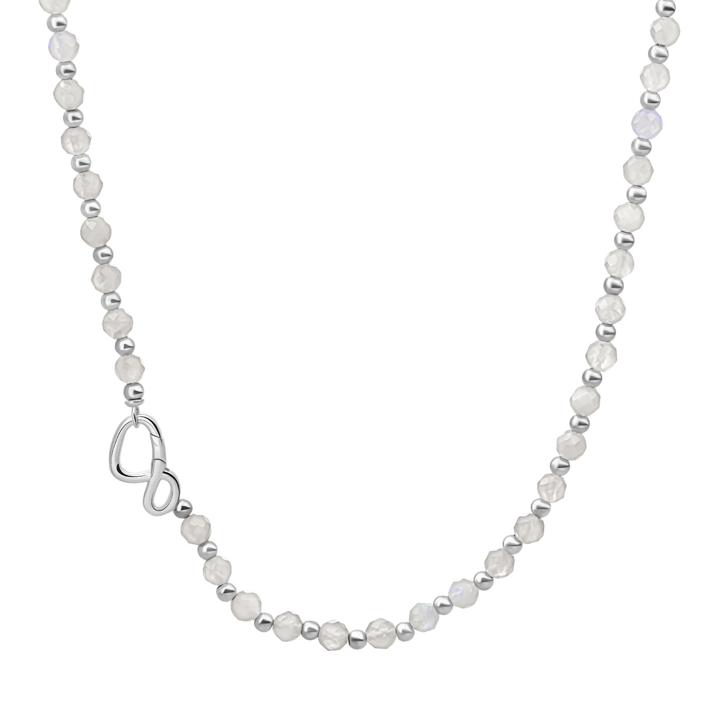 Link Necklace | Silver - Moonstone 42cm