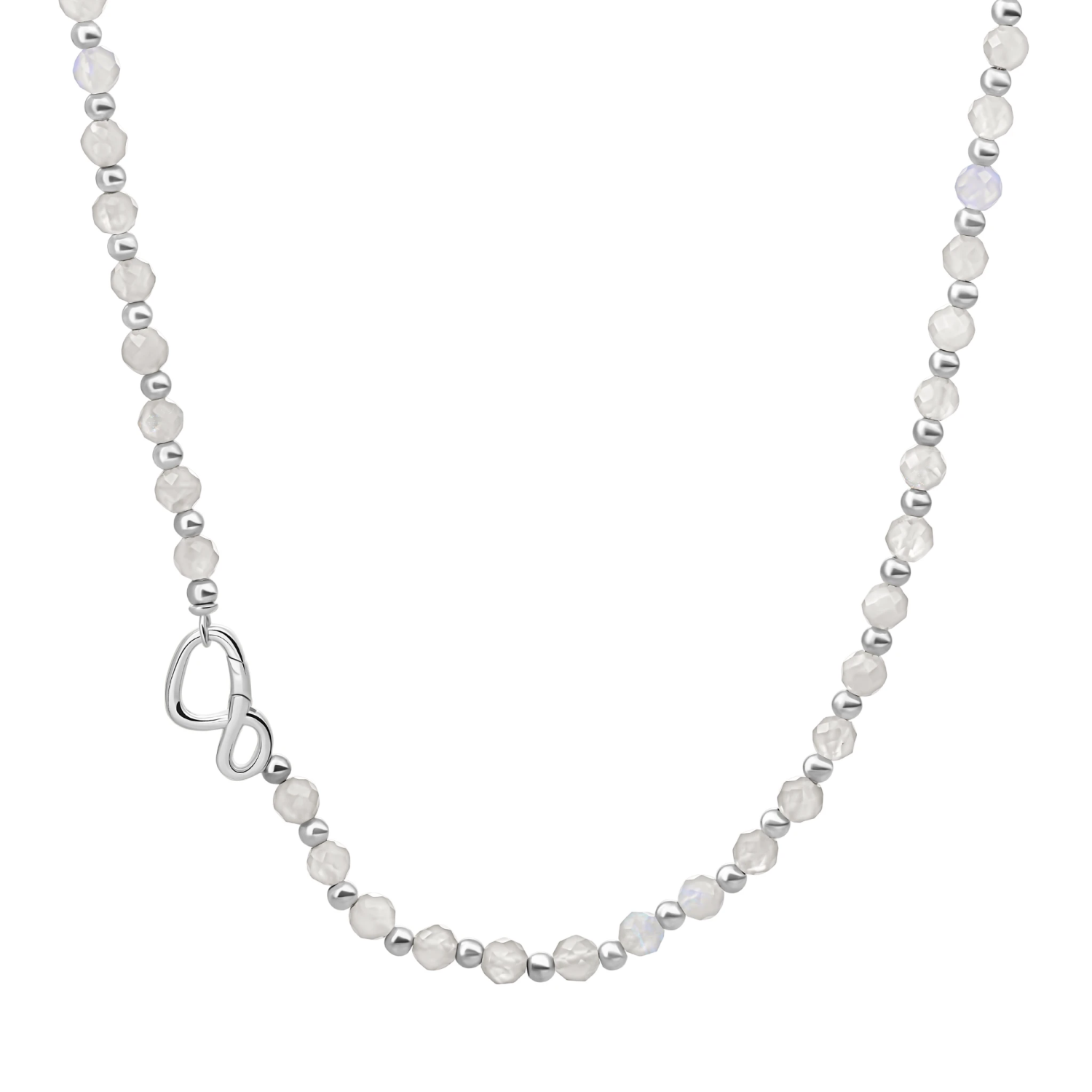Link Necklace | Silver - Moonstone - 45cm
