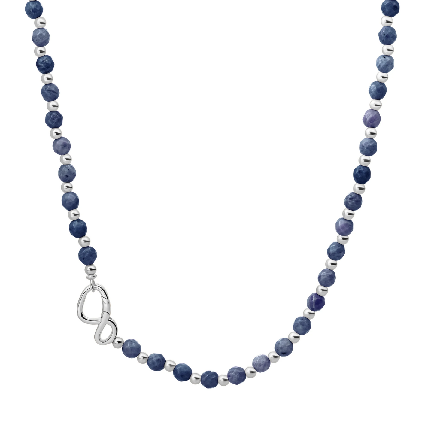 Link Necklace | Silver - Sodalite - 45cm