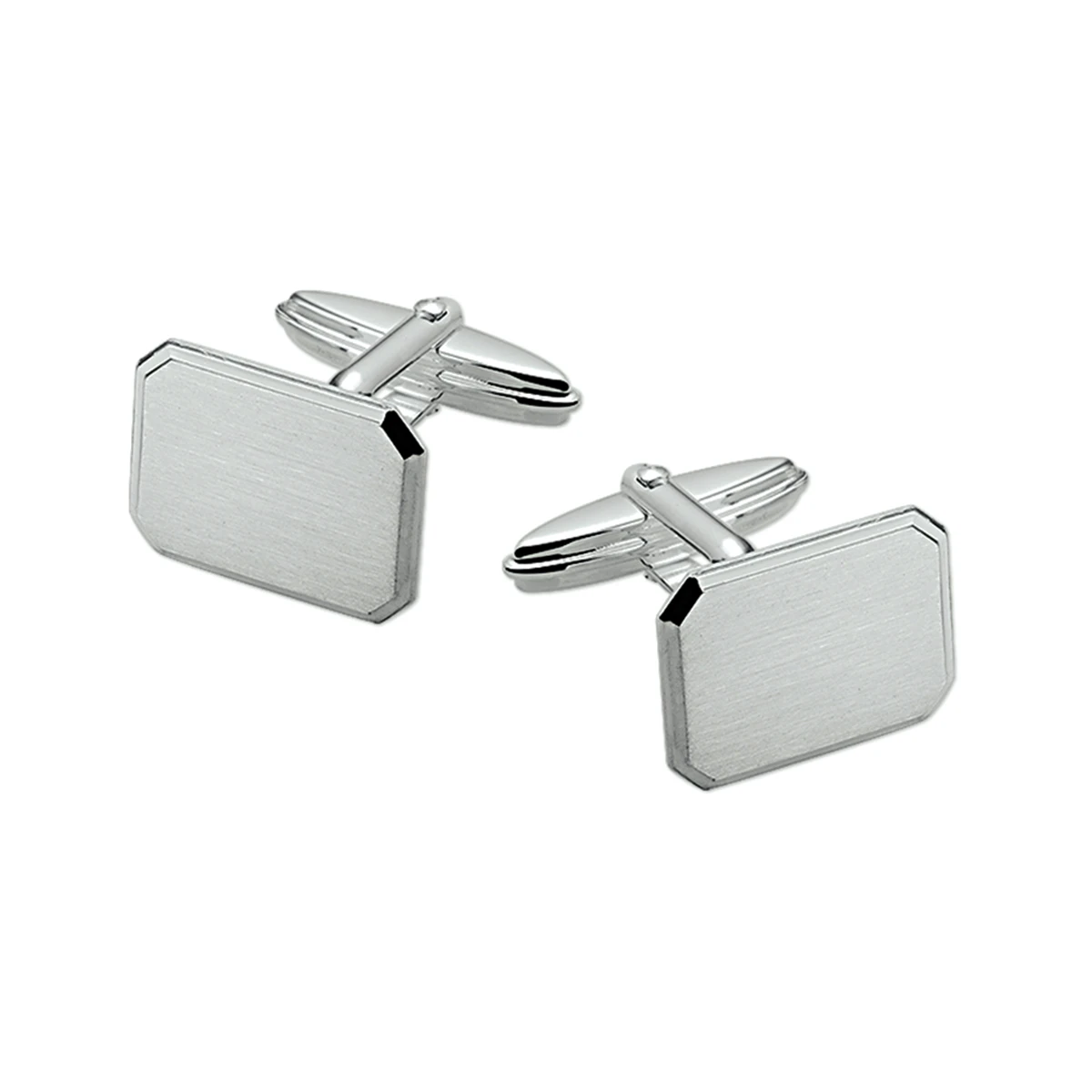 manchetknopen mat gediamanteerd zilver wit