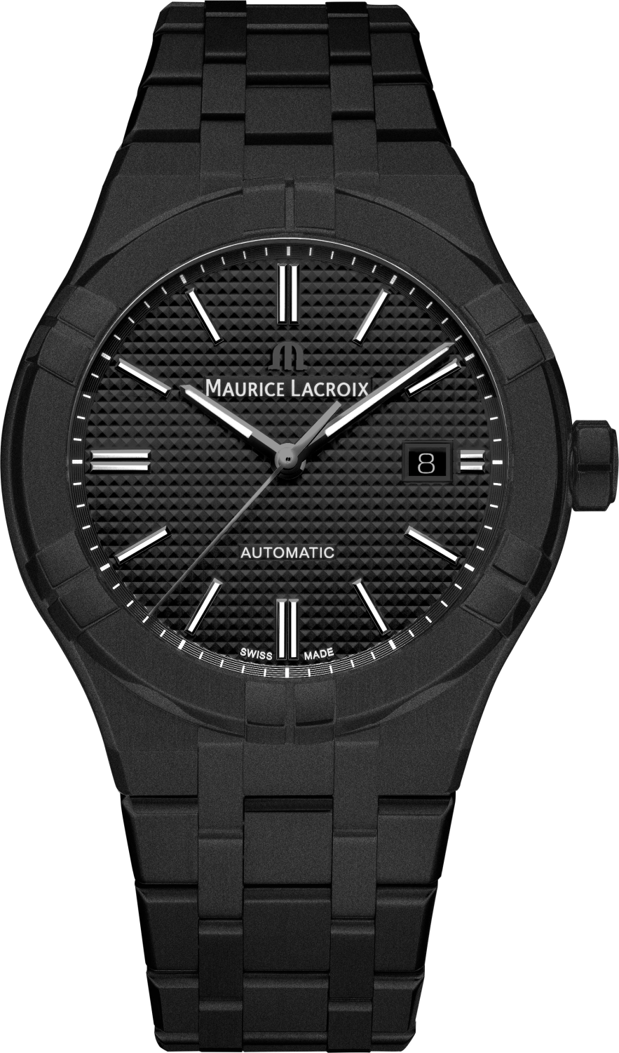 MAURICE LACROIX AIKON AUTOMATIC CERAMIC BLACK MATT DATE 42MM AI6008-CRM22-330-2