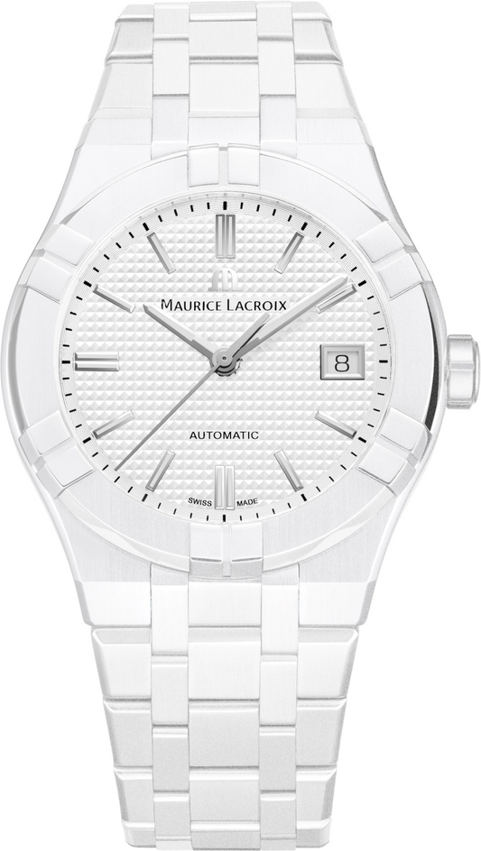 MAURICE LACROIX AIKON AUTOMATIC CERAMIC WHITE GLOSS DATE 39MM AI6007-CRM72-130-7