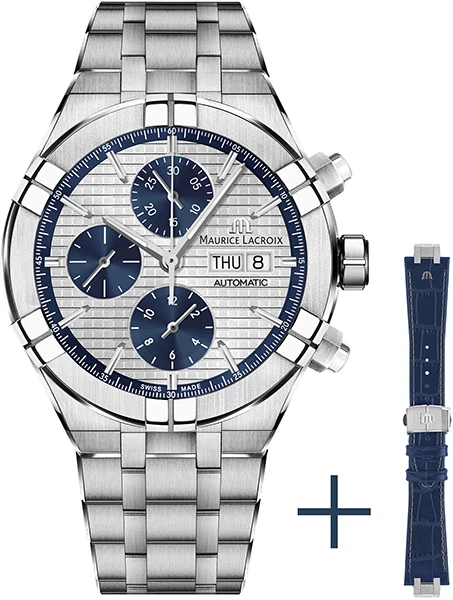 MAURICE LACROIX AIKON AUTOMATIC CHRONOGRAPH AI6038-SS002-131-2!