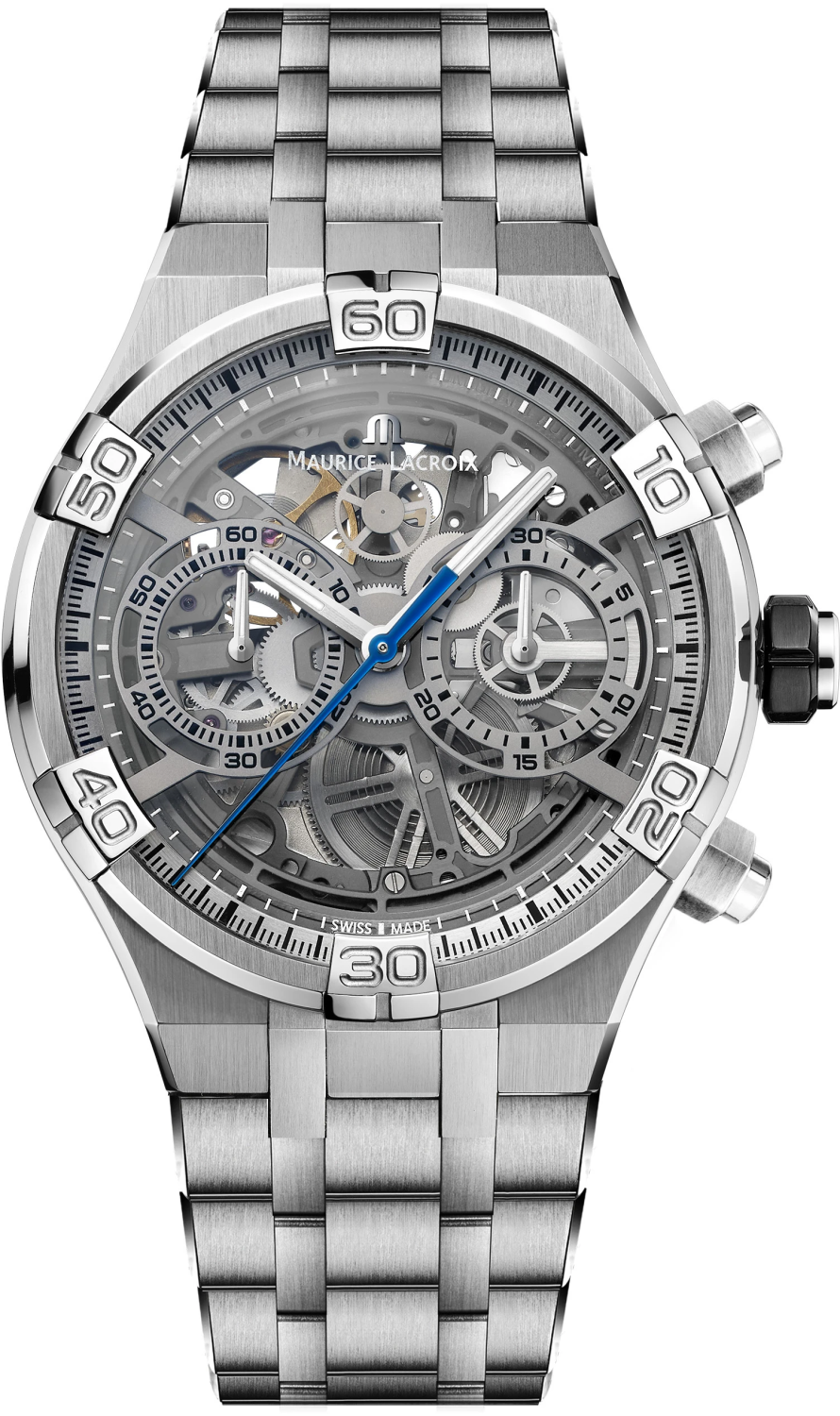 MAURICE LACROIX AIKON AUTOMATIC CHRONOGRAPH SKELETON 44MM AI6098-SS002-090-1