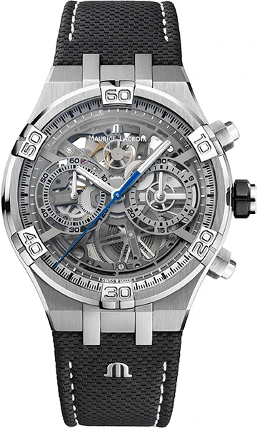MAURICE LACROIX AIKON AUTOMATIC CHRONOGRAPH SKELETON MANUFACTURE AI6098-SS001-090-1