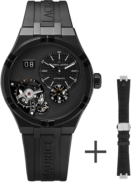 MAURICE LACROIX AIKON AUTOMATIC MANUFACTURE MASTER GRAND DATE SET BLACK AI6118-DLB0B-330-2*
